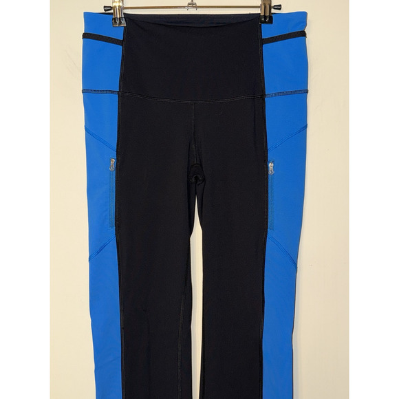 Lululemon Run Ice Queen Flare Pants 8 Beaming Blue Brushed Power Luxtreme Yoga - Picture 4 of 6
